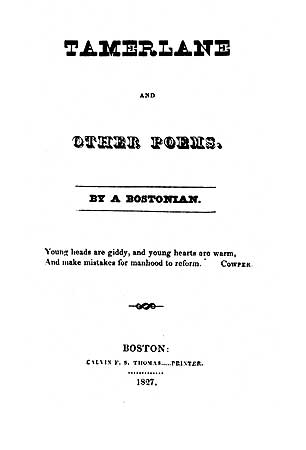 Tamerlane and Other Poems (1827) - title page