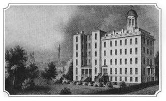 Lithograph of Washington College Hospital (later Church Hospital)