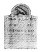 Marker for Poe's Original Burial Place