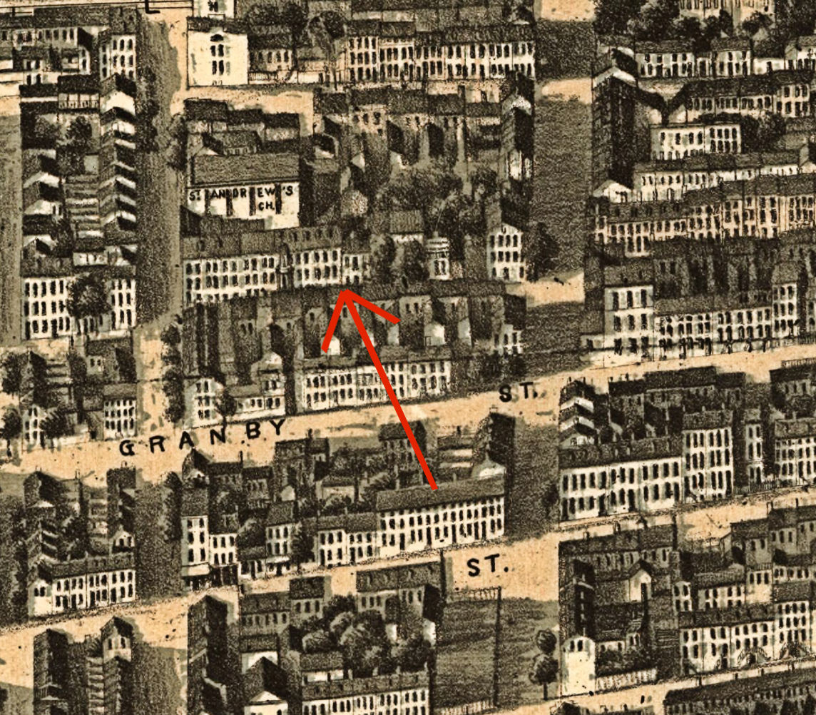 Sachse map detail, 1869