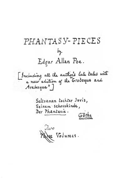 Phantasy Pieces (about 1842) - title page