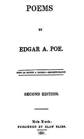 Title page of Poems (1831)