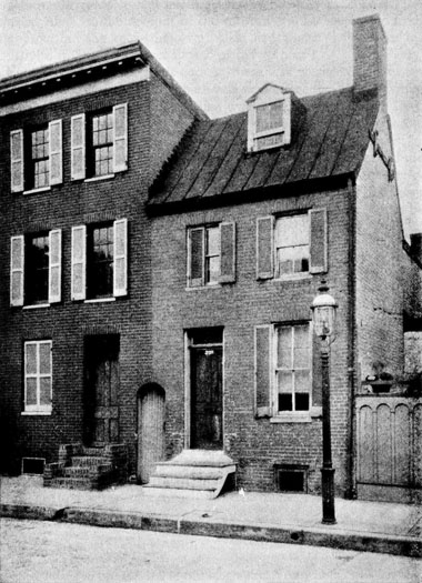 Poe's house at 203 N. Amity Street, Baltimore, MD