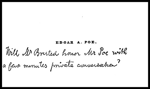 Poe's visiting card